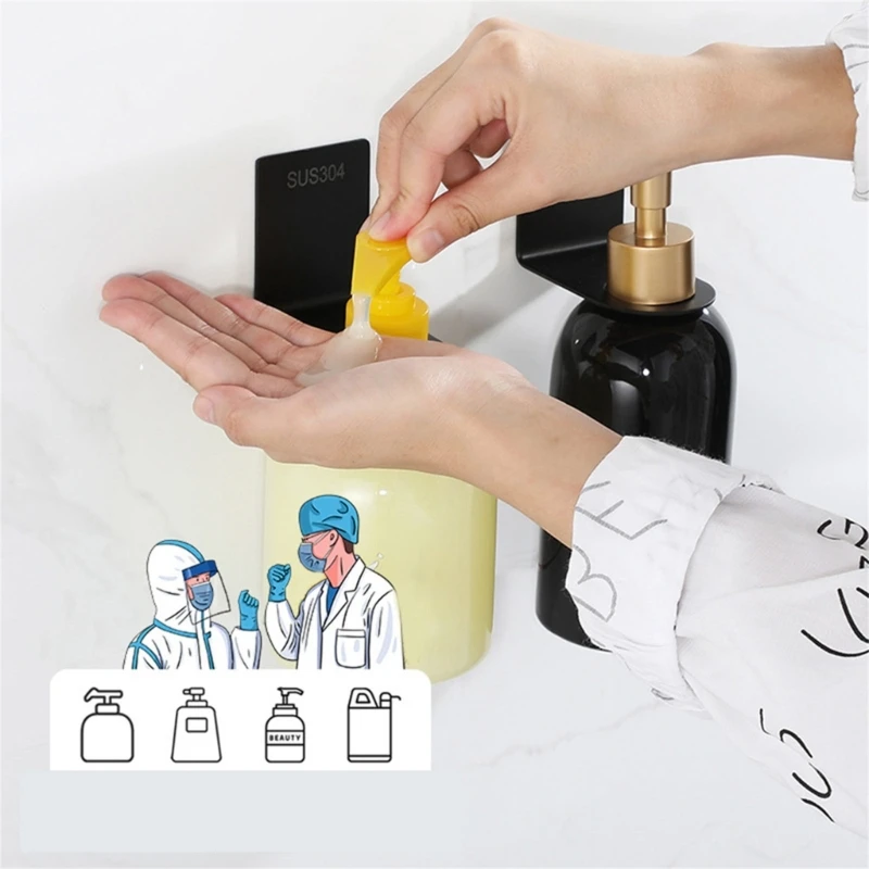 Shower Gel Bottle Rack Hook, Hanging Hanger, Wall No Drill, Paste Bracket, Shampoo Soap Liquid Bottle Holder, Drop Shipping