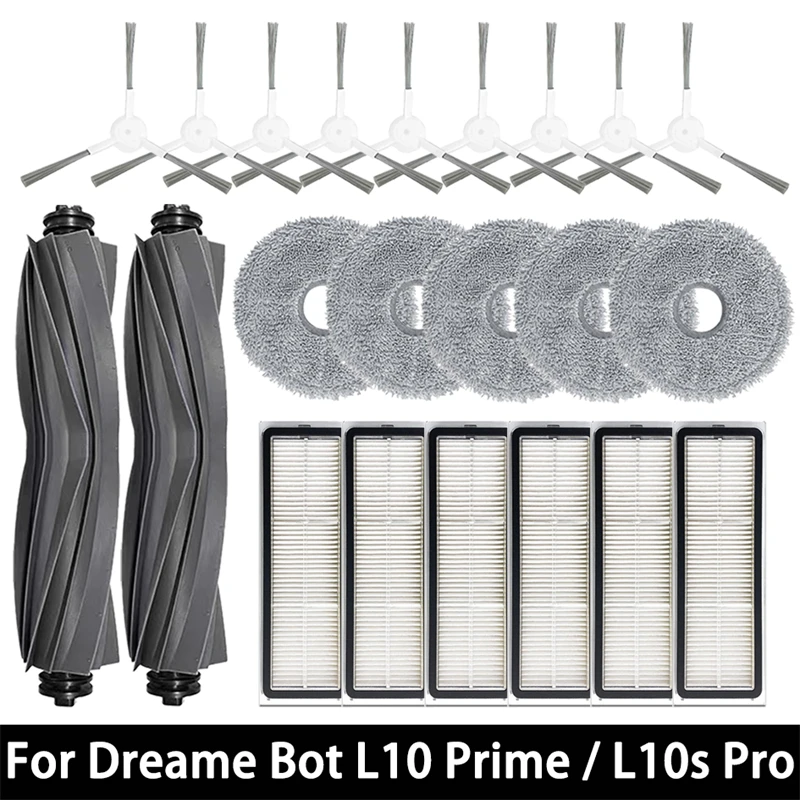 Pour Dreame Bot L10s Pro, L10 Prime, L10 Pro, accessoires brosse latérale principale filtre Hepa vadrouille tissu robot pièces de rechange
