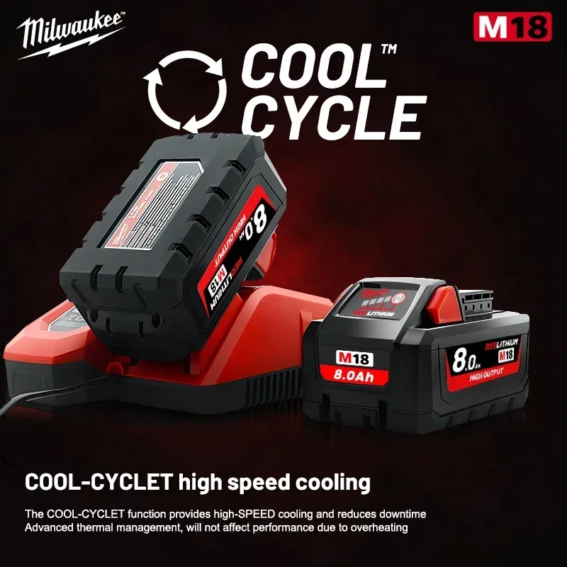 

Cordless Tools Milwaukee M18 Battery 18v 48-11-1850 48-11-1852 48-11-1820 48-11-1828 48-11-10, Extended Runtime, Stable Output