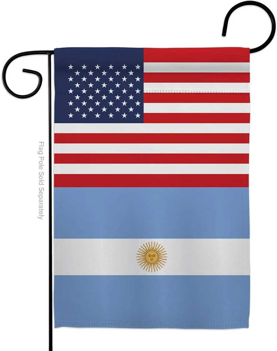 Americana Home & Garden Argentina US Friendship Garden Flag Regional Nation International World Country Particular Area Hous