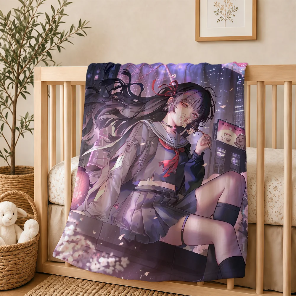 Wuthering Waves Chisa Blanket For Soft Warm Knee For Bedroom Living Room Bed Sofa Camping Picnic Office Gift