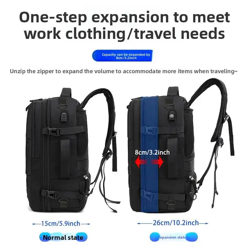 Travel Backpack for Men and Women Large Capacity Shoe Compartment Luggage Computer Business Bag Student School Commuting Bag