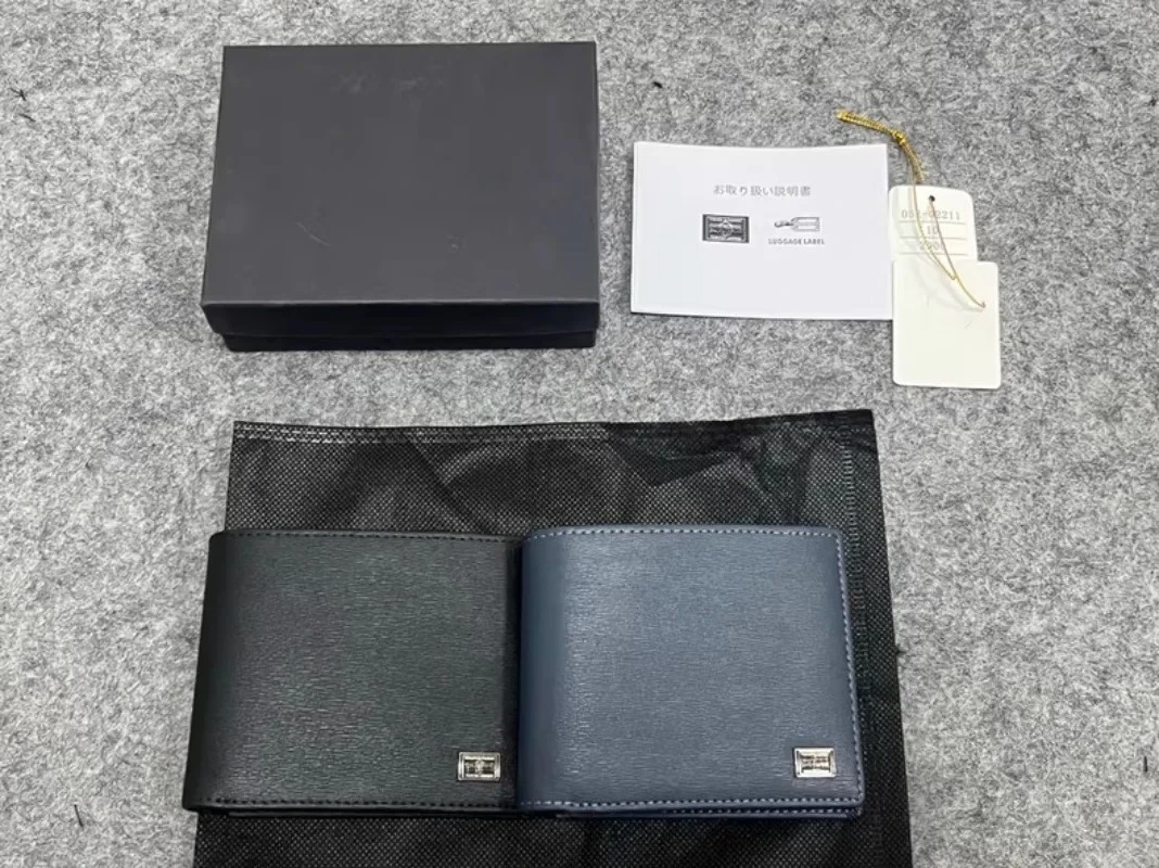 

Короткий кошелек из натуральной кожи в японском стиле, мужской деловой кошелек-бифолд с несколькими отделениями для карт, держатель для карт, подарочная упаковка