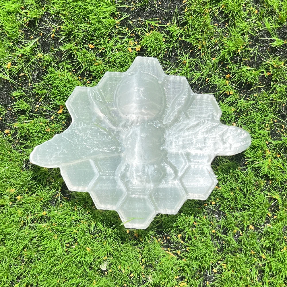 1pc Elegant Natural Clear Selenite Bees Hive Crystal Carving