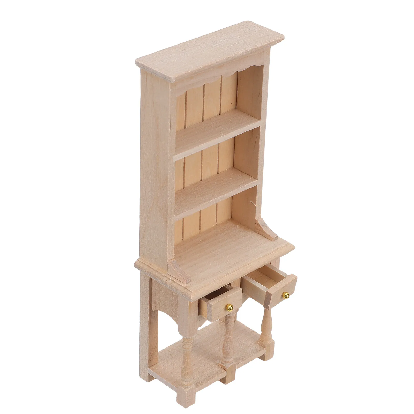 

Realistic Wooden Mini Bookcase Dollhouse Furniture Decor Compact Attractive Cabinet for Mini House Desktop Handmade Scene