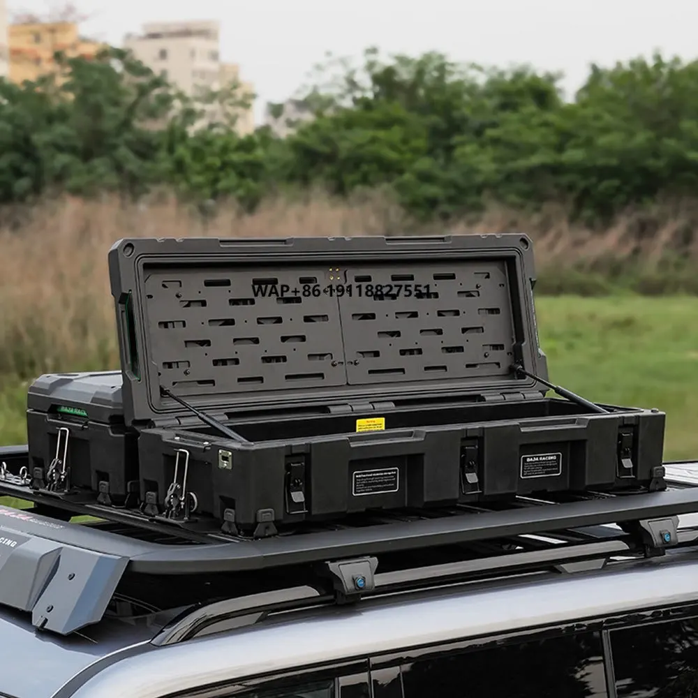 New Arrival 88L Rotomolded Roof Luggage Storage Box Plastic Sports Design Outdoor Car Storage Rack Cargo Case Storage Bag
