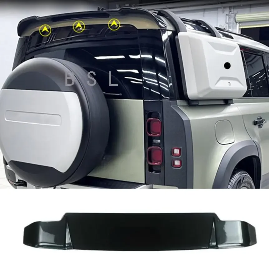 

Carbon Surface Spoiler For Land Rover Defender 90 110 2020-2023 ABS Material Rear Roof Trunk Tail Wing