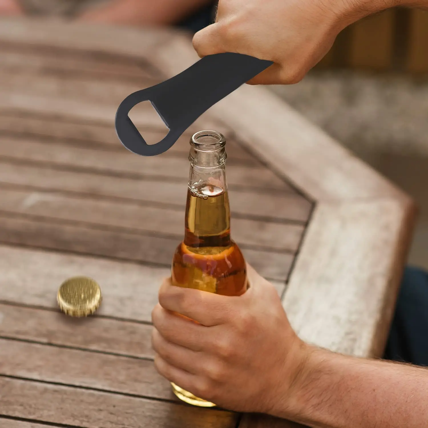 

IK 12 Pcs Bottle Opener and Pour Spout Remover Flat Bar Key for Wine Bottle Stainless Steel Bar Speed Opener for Bartender