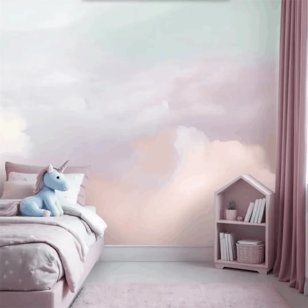 custom Luxury art wallpaper for walls 3 d mural papel de parede Colorful clouds wallpaper art papel de parede home decorations