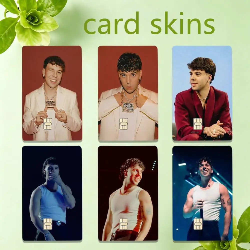 Q-Quevedo Singer  4pcs 1Set HD Waterproof Card Skins Protective Stickers for Credit Bank Game Cards