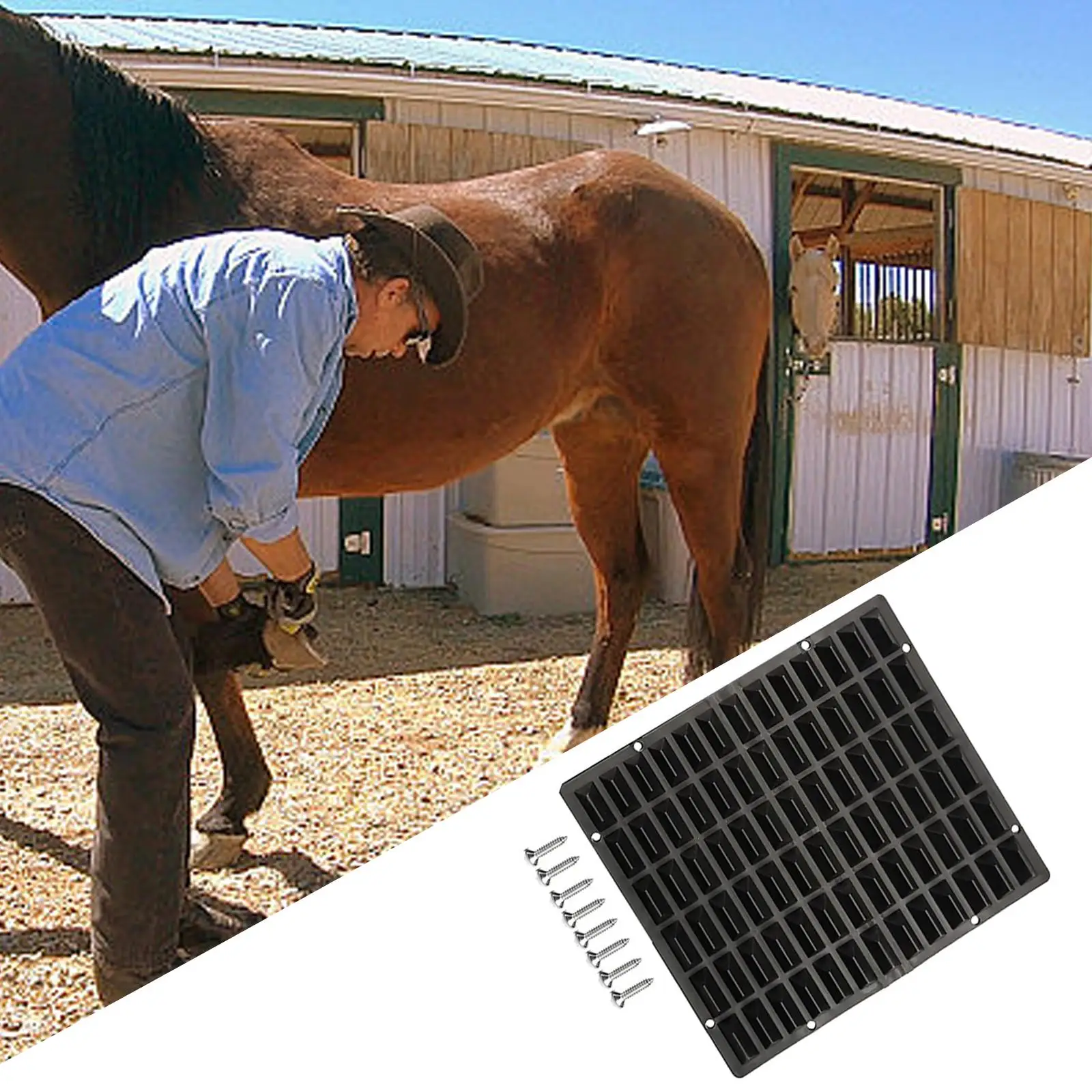 Horse Scratching Panel Scratch Board, Almofada de massagem para Stall Farm Animal Cow, Stable Tack Supplies, Sheep