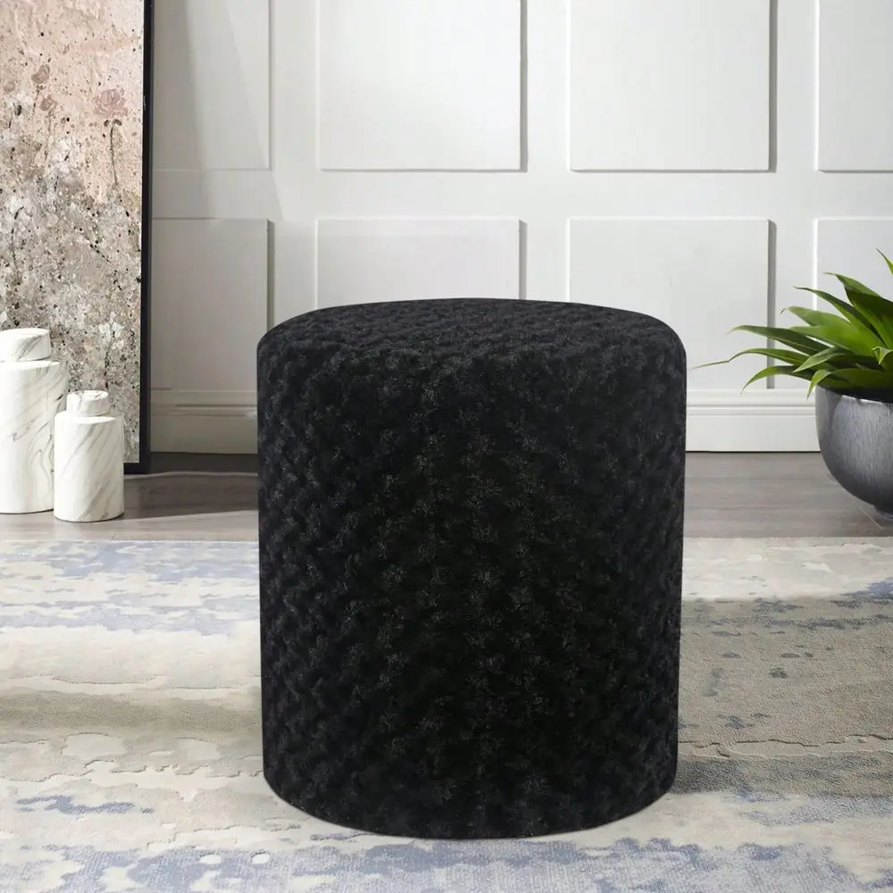 

Round Ottoman With Soft Padded Seat, Velvet Vanity Stool For Makeup, Upholstered Footrest Stool For Living Room Bedroom Home Of