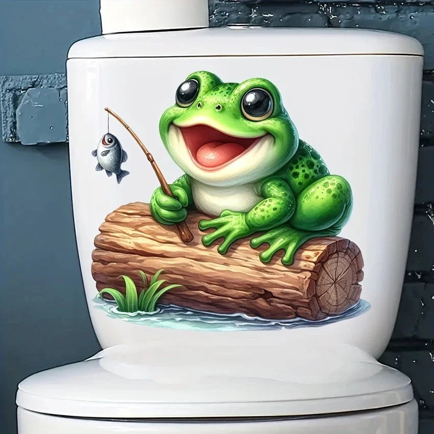 MT1390# Cute Cartoon Frog Stickers Decoration for Car, Living Room, Wall, Bedroom, Toilet and Home Decor Car Decals