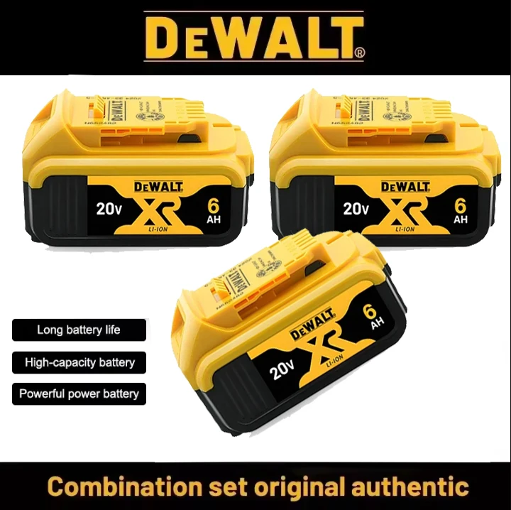 

Dewalt 20V XR MAX Battery 2Ah/5Ah/6Ah DCB200 DCB204 DCB205 DCB206 DCD805 FOR More Power Tool Replacement Lithium Battery
