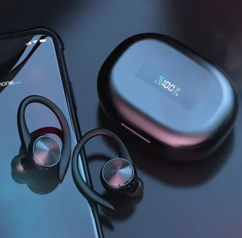 

Bluetooth Earphones for Phone Headphones with Mic IPX5 Waterproof Ear Sports Bluetooth Wireless HiFi Stereo Music Earbuds Hooks