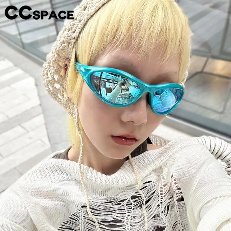 56649 New Punk Sport Sunglasses Men Women Fashion Gradient Color Mirror Face Goggles Driver Glasses Riding Eyewear Uv400