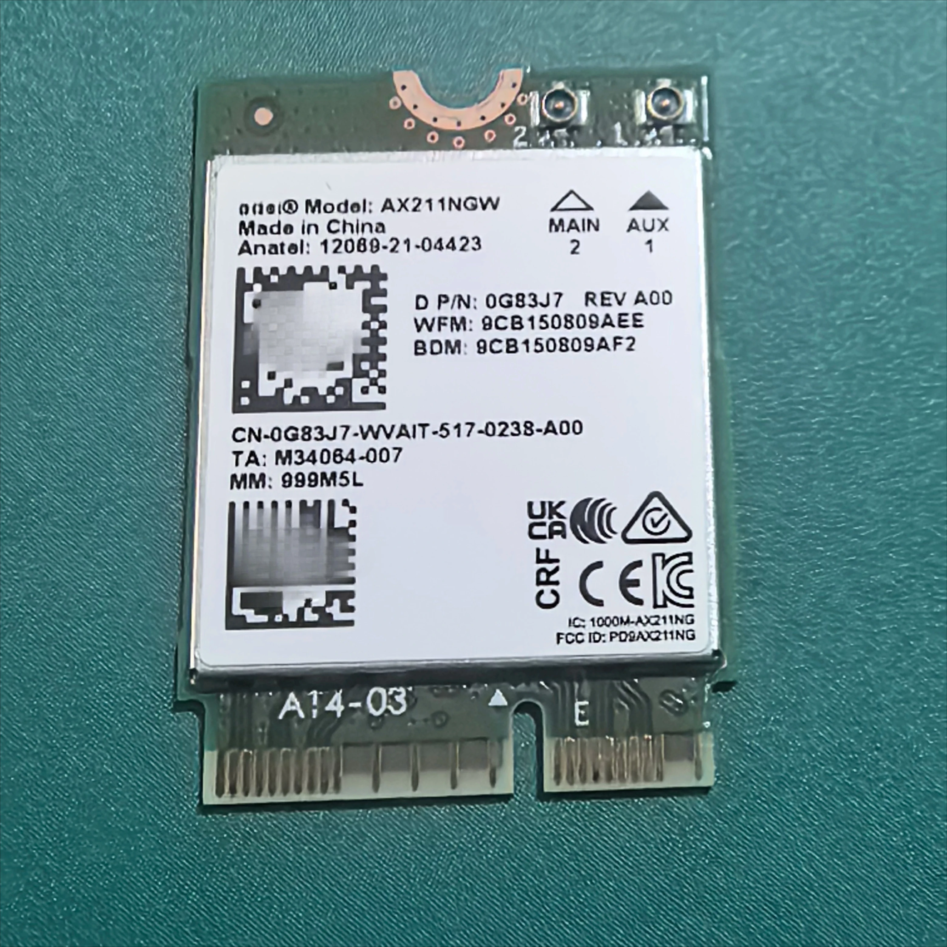 per-dell-plus-7010-7020-7000mt-sff-mff-ax211-scheda-di-rete-wireless-6e-g83j7