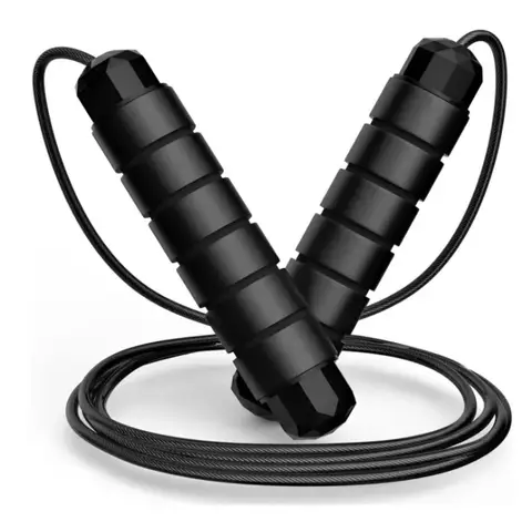 PVC 코팅 철사 줄넘기, 피트니스 운동, 무게 조절 로프, 가정용 체육관 장비