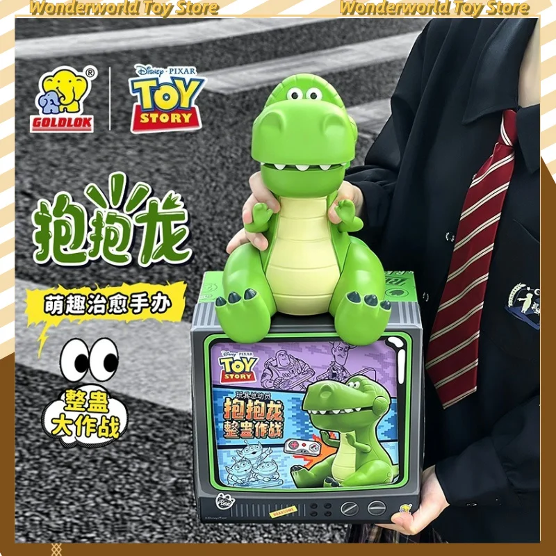 Rex The Green Dragon Hug Hug Dragon Figurines Toy Story Rex Funny Anime Doll Ornament Bite Finger Trick Children birthday gift