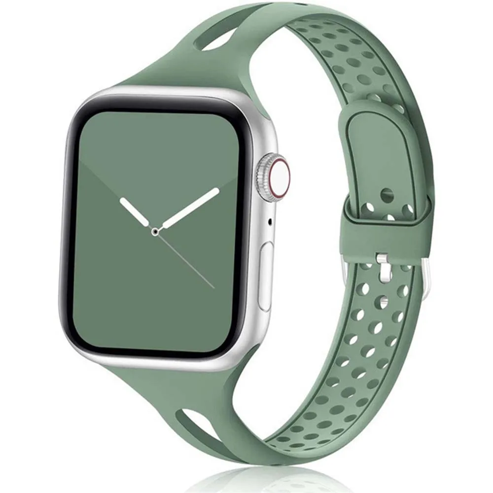 Correa delgada de silicona para Apple watch, pulsera Ultra de 40mm, 44mm, 41mm, 45mm, 49mm, 38mm, 45mm, iWatch series 8, 5, se, 6, 7, 3