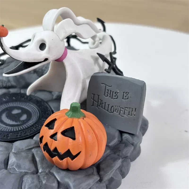 Disney Anime The Nightmare Before Christmas Funny Zero The Ghost Dog Action Figure Desktop Model Ornaments Toy Kid Birthday Gift