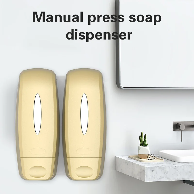 1pc Wall-Mounted Manual Soap Dispenser Shampoo And Body Gel Press Soap Bottle Hotel Bathroom Hand Sanitizer