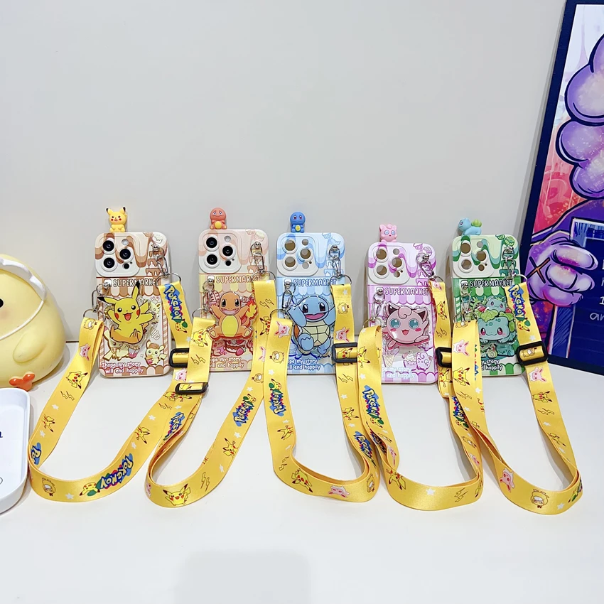 For OPPO A15 94 54 55 53 74 96 57 17 58 78 60 39 Cute Creature Case With Holder Rope