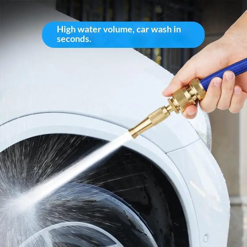 New Spray Nozzle Water Spray Brass High Pressure Direct Spray Sprinkler Quick Connector Home Garden Hose Adjustable