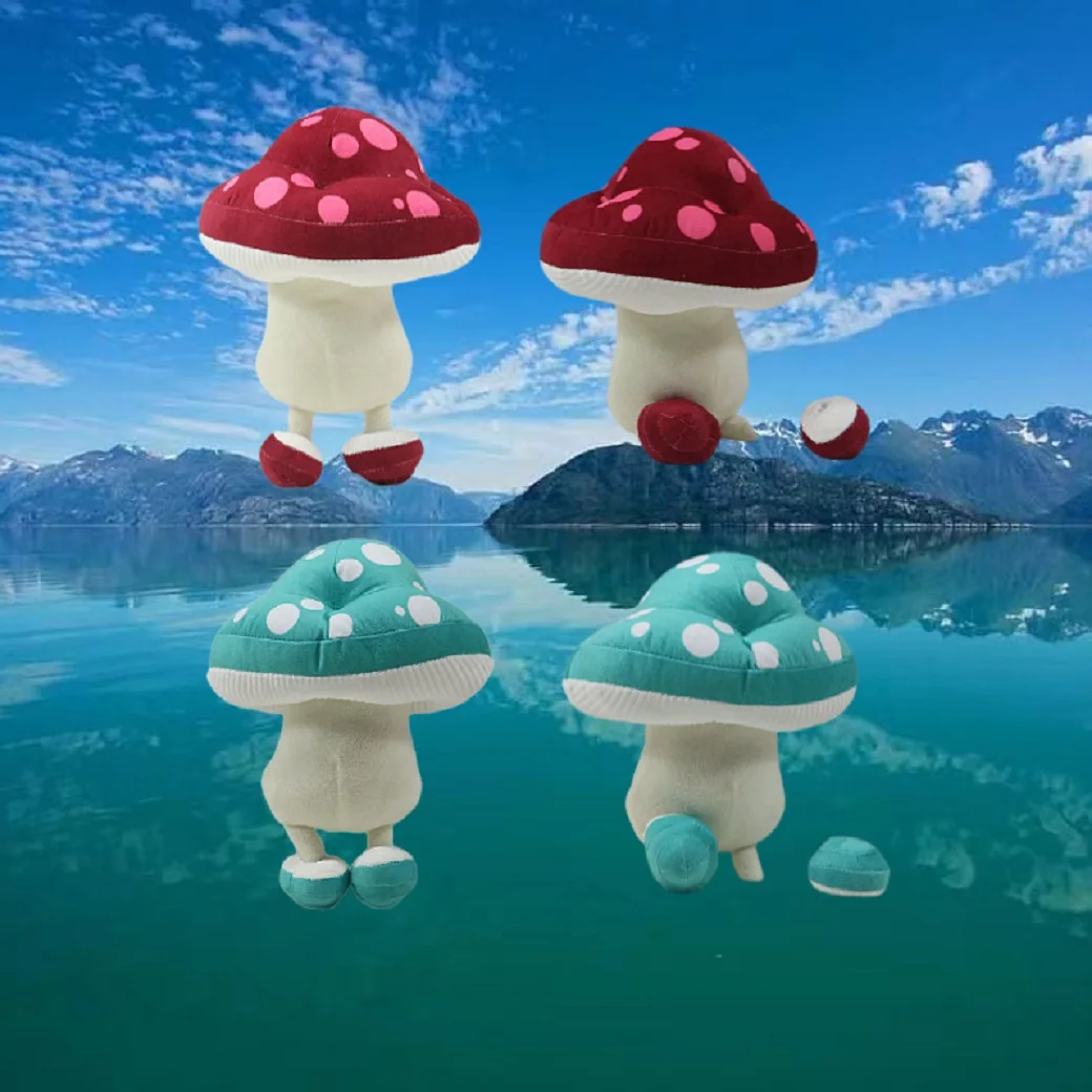 25cm New Walking Mushroom Anime figures Cute plush toy Soft Comfortable Pillow anime Surrounding Anime Fans the Best Funny gift