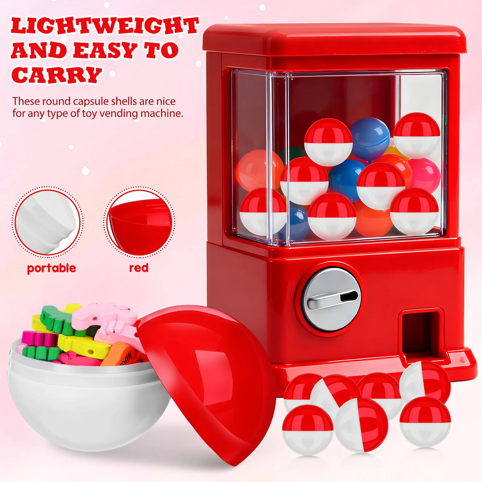 

25pcs Round Vending Machine Capsules Toy Capsules Empty Colored Ball Claw Machine props Plastic Fillable Balls Party game Favors