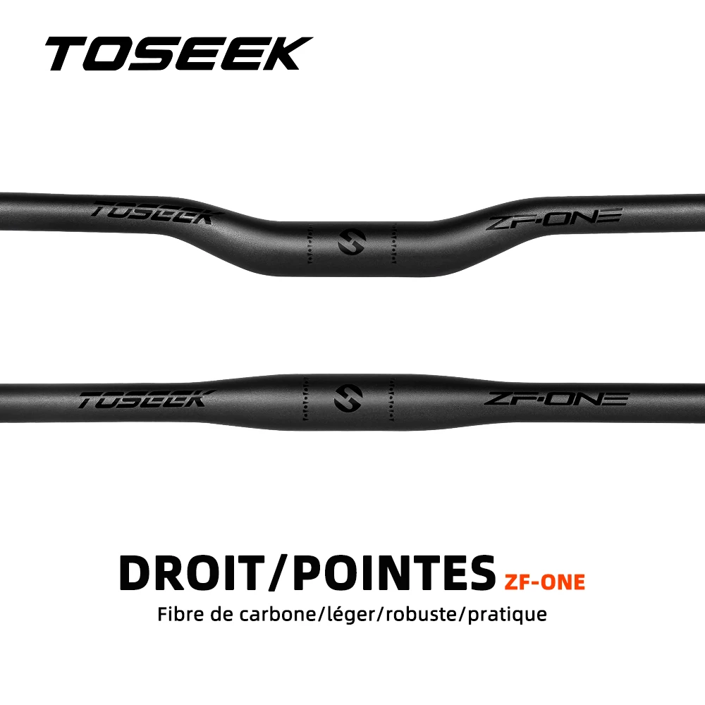 TOSEconvew ZF-ONE VTT Carbone Guidon Vélo Guidon 31.8*580-720/740/760mm Mat Noir Guidon Pour VTT Accessoires