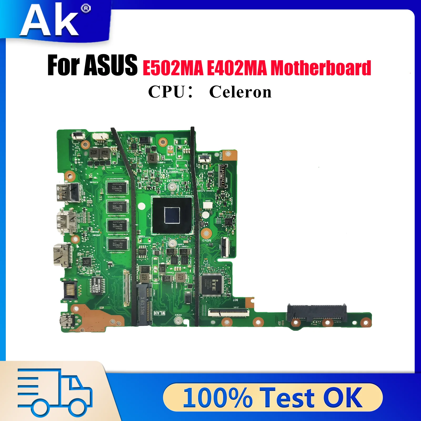 

E502MA Материнская плата для ноутбука ASUS EeeBook E402MA E402M Материнская плата для ноутбука с процессором Celeron 100% тестирование ОК быстрая доставка stk