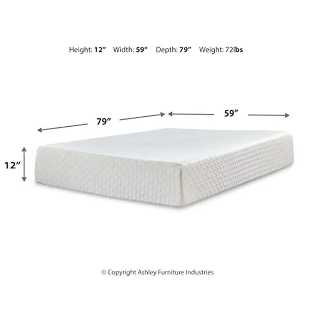 Memory Foam Queen Mattress 12 Inch Gel Infused Medium Firm Bed Topper with Green Tea & Charcoal