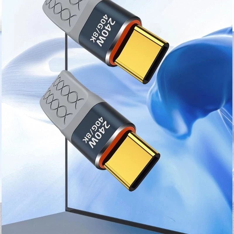 Kurzes USB4 -Kabel 5 -Zoll -Flachkabel 40 Gbit / s Geschwindigkeit 240W Stromversorgung für Telefone .066a