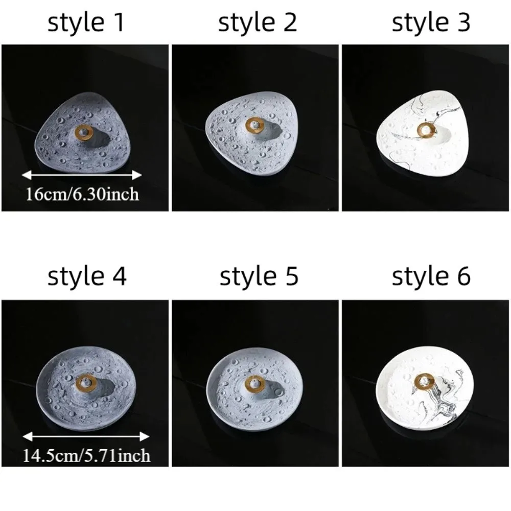 Handmade Mosquito Coil Holder Round/Triangle Sturdy Incense Burner Decorative Simple Mosquito Coil Tray Tea Ceremony