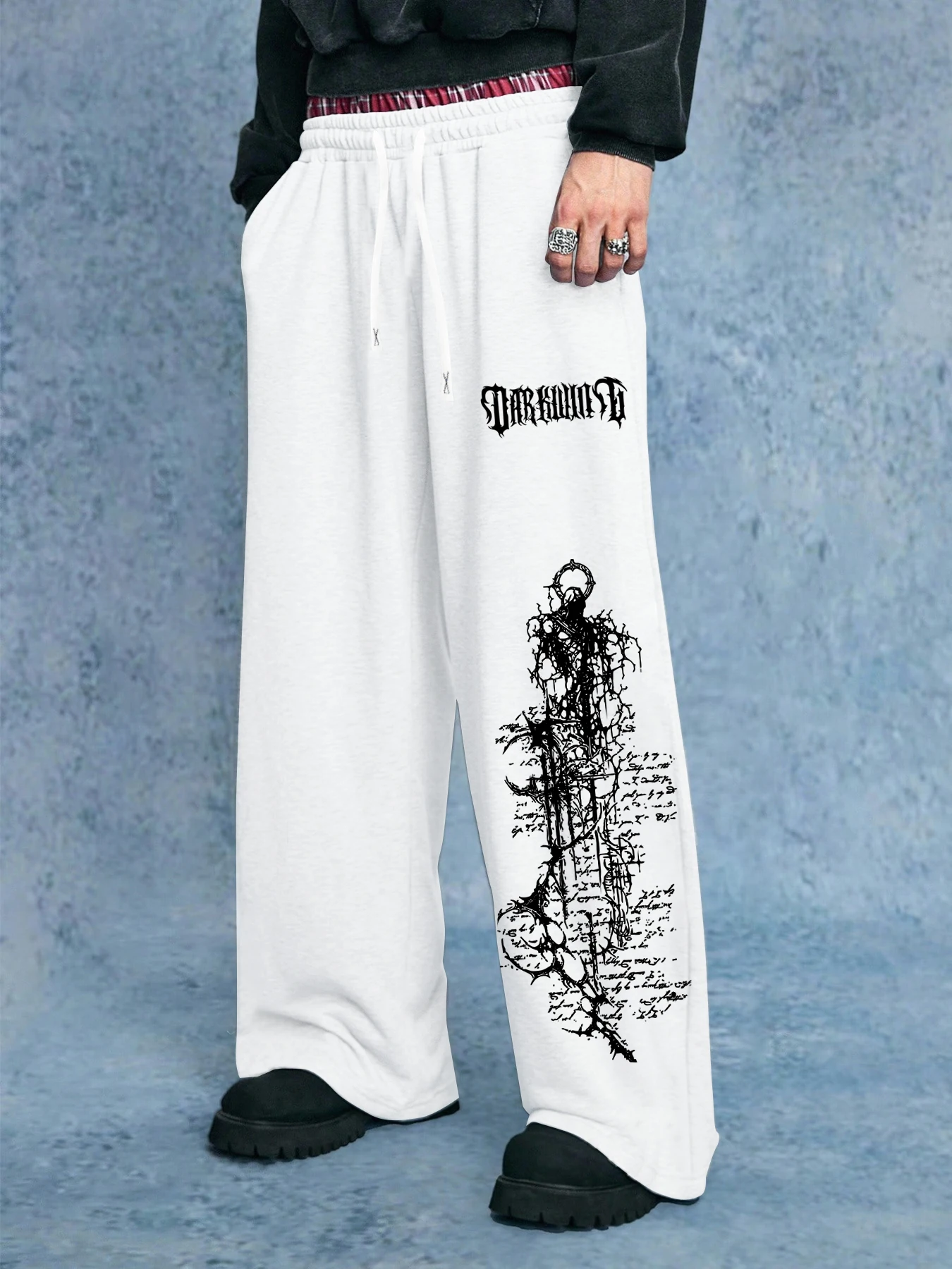 

Original Gothic Dark Style Men's Casual Sports Loose Straight-leg Trousers, Spring and Autumn Men's Outdoor Home Casual Trousers