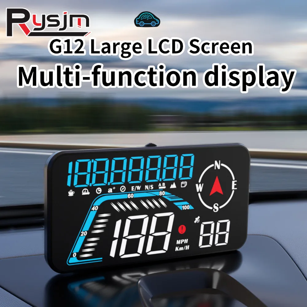 

G12 HUD GPS For All Cars Speedometer Head Up Display Smart Digital Car On-board Computer Automotive Electronics Accessories