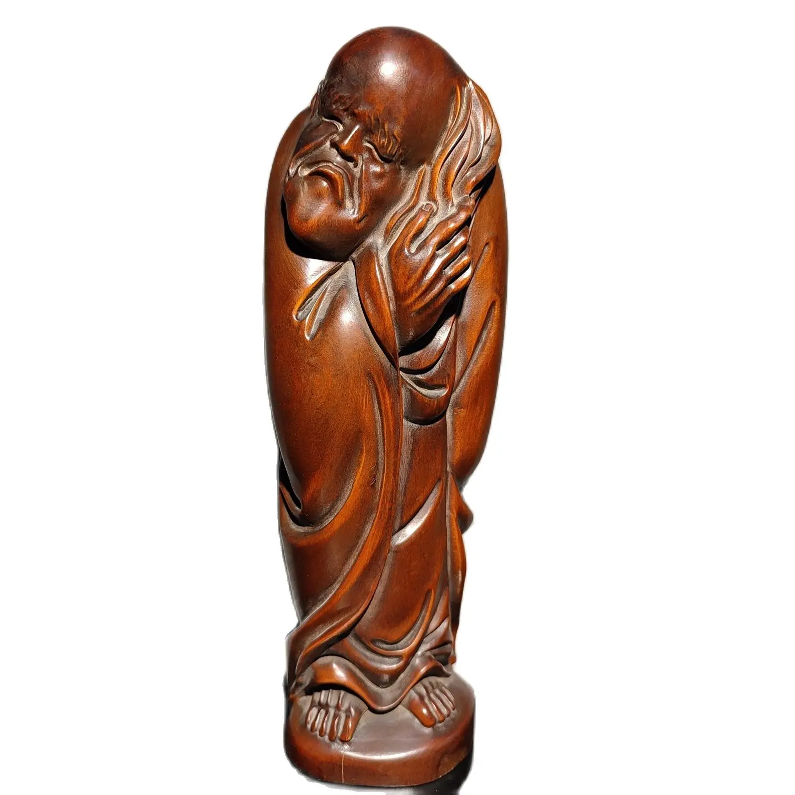 

vintage wood carving wooden carved sculpture Buddha dharma statue Figurine fine decor souvenir amusing