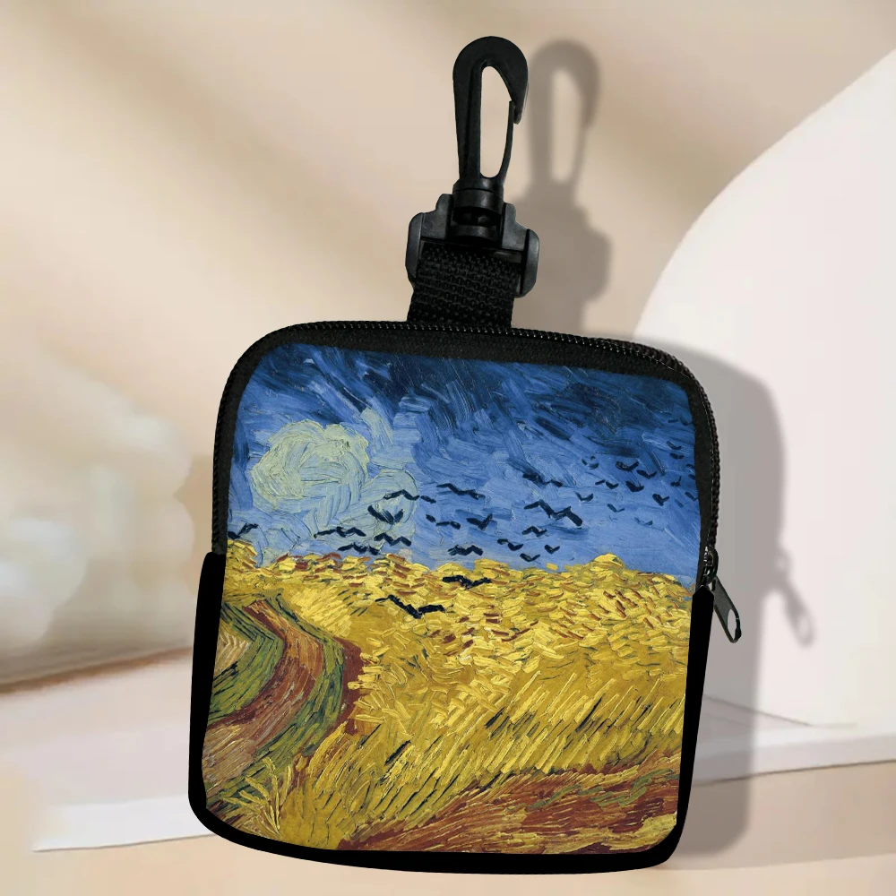 

Vangogh New Zipper Coin Purse Mini Earphones Wallet Bag Key Credit Card Holder Pouch Outdoor Casual Belt Bag 7.2