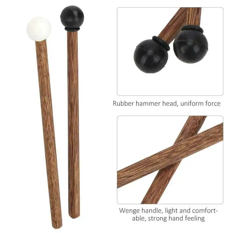 4Pcs Rubber Drum Stick Steel Tongue Drum Mallet Ethereal Drumstick Percussion Accessories For Marimba For Ethereal Drums