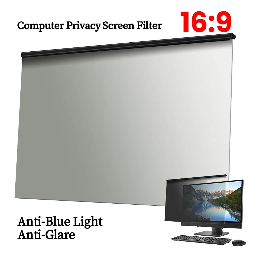

24 Inch Computer Privacy Screen Filter Anti-Blue Light Anti-Glare 16:9 Aspect Ratio Screen Protector Privacy Filter Anti-Scratch