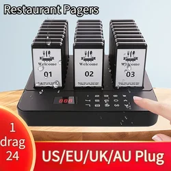 Sistema inalámbrico de buscapersonas para restaurante, sistema de llamadas de paginación de cola, zumbador de anillo Flash para café, postre, alimentos, equipos de restaurante