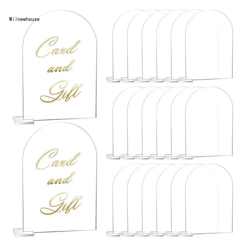 

Bulk Pack of 20 Acrylic Wedding Table Signs DIY Blank Decors for Wedding Party Dropship