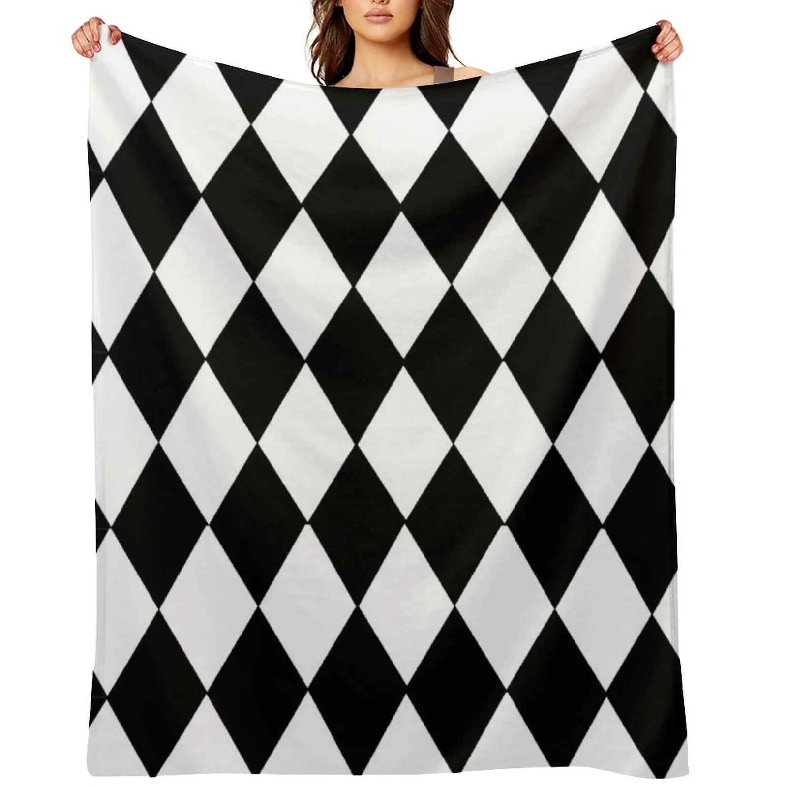 

Black and white diamond pattern Throw Blanket Thins Vintage Comforter Heavy Blankets