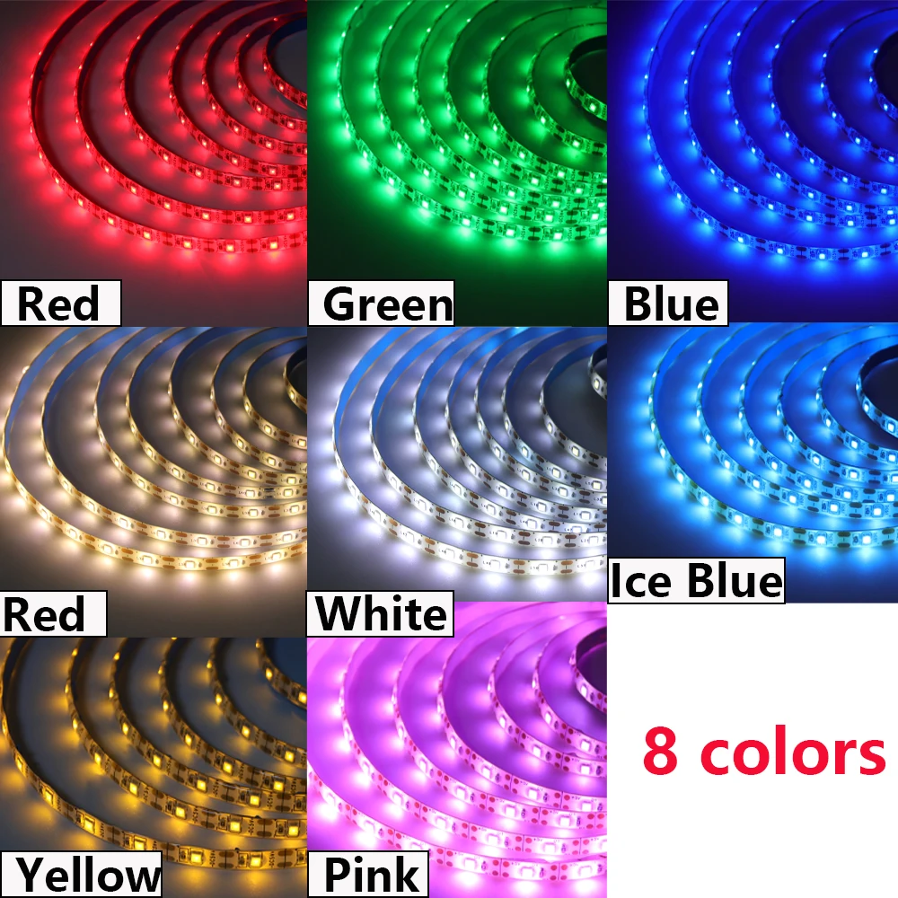 5V USB 2835 LED Strip Switch Button Light Tape Flex 60LED/m Under Cabinet Lights Night Lamp Waterproof 0.5M 1M 5M Red Blue White