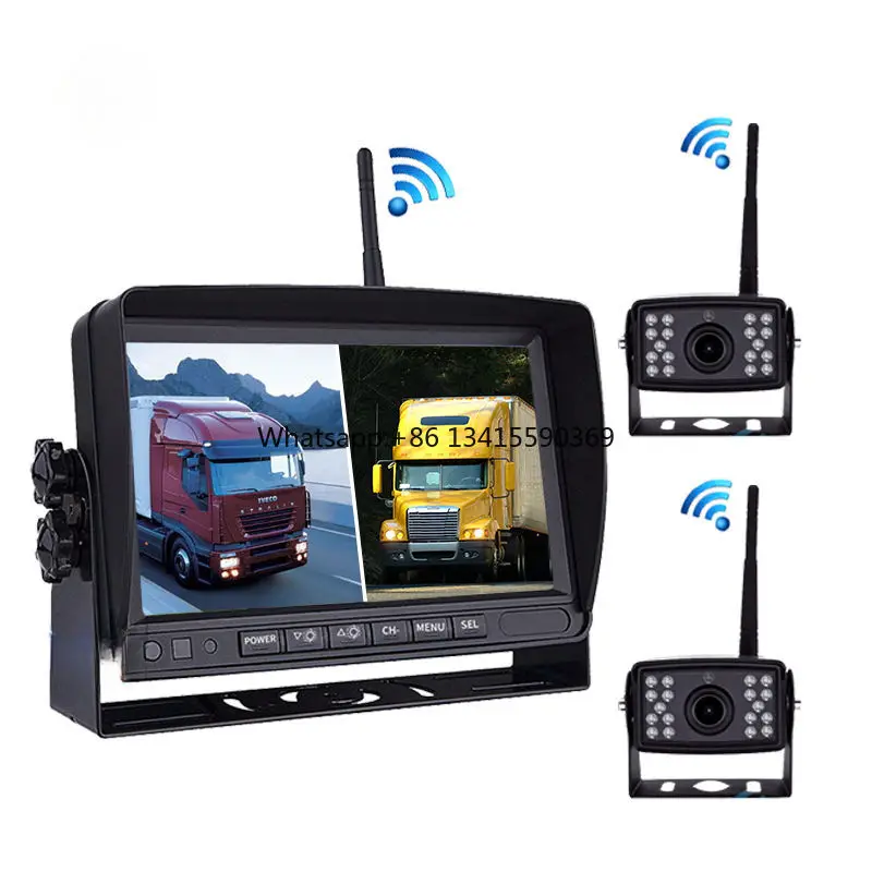 

Цифровой сигнал 7-дюймовый беспроводной реверсивный дисплей для мониторинга с 2-канальными камерами для грузовиков, больших автомобилей