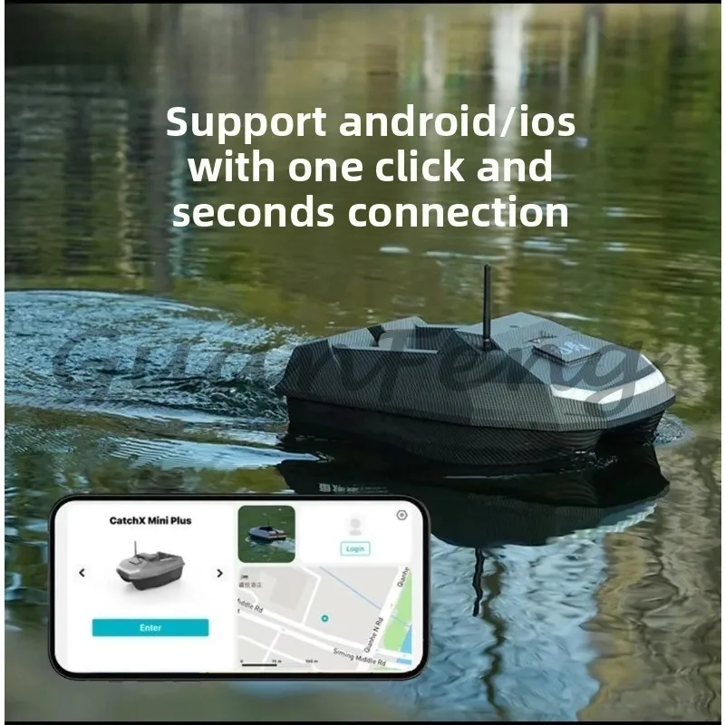 قارب التعشيش الذكي ذو النقطة الثابتة، قارب التعشيش لصيد الأسماك كاتاماران يدعم عملية التطبيق المحمول