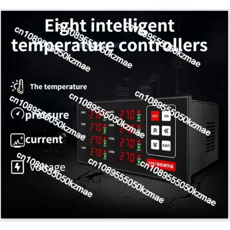 Multi-channel Digital Display Thermostat 8 Channels PID Temperature Control Upper and Lower Limits