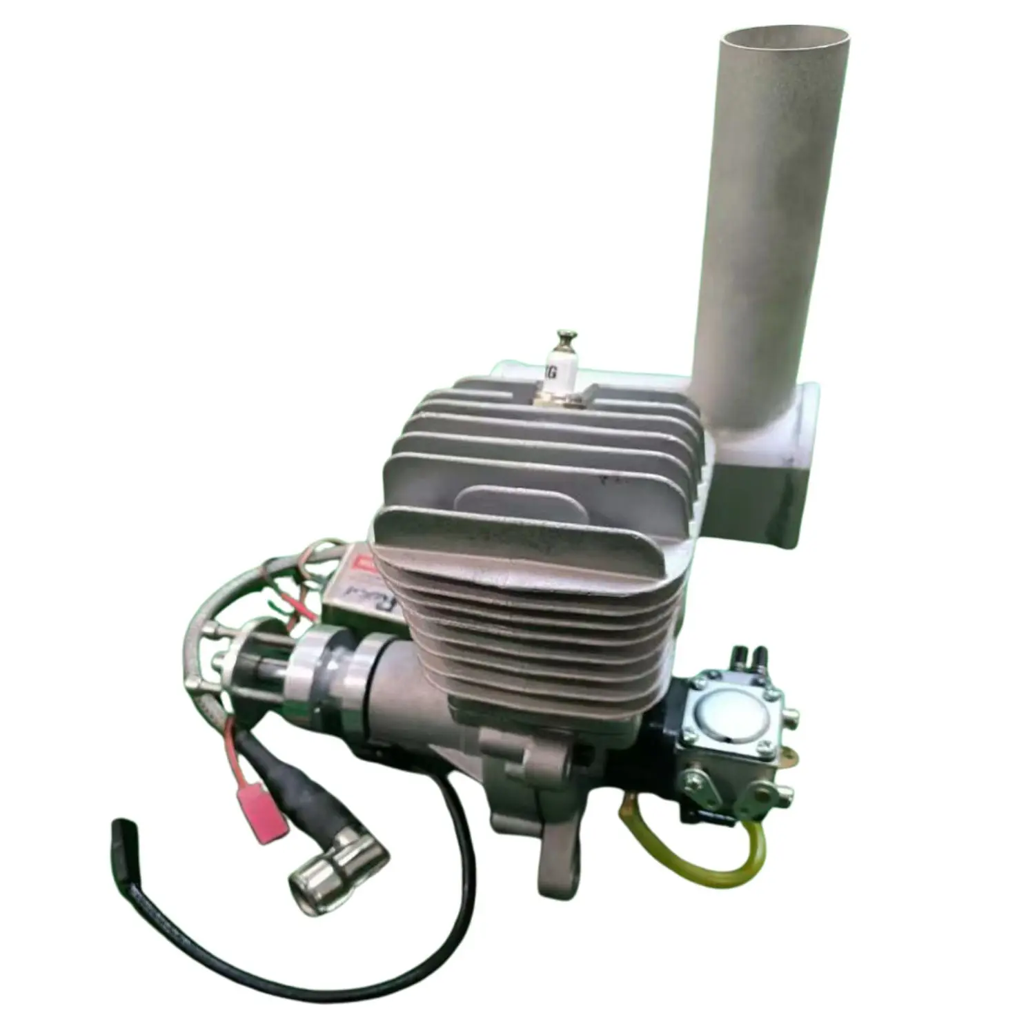 

50cc Single Cylinder Engine Model Two Stroke Air Cooled Metal Engine Model Suitable for Remote Control Aircraft Model Toys