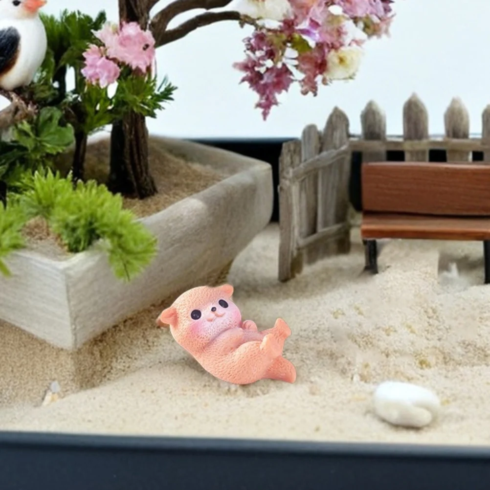 9 قطعة تماثيل صغيرة من الراتنج شخصيات حيوانات مصغرة لطيفة لمجموعة تزيين الحديقة ملحقات الحديقة الخيالية للنباتات #3